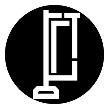 Abstract geometric block letter p logo emblem Illustrazione stock