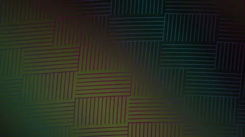 Abstract Geometric Block Pattern with Shifting Green Purple Gradient Light Stock Footage 344715496