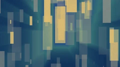 Abstract geometric blue background with glowing rectangles Stock Footage 196869113