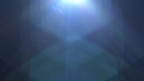 Abstract Geometric Blue Background with Light Flare and Hexagon Shapes Video stock 345420967