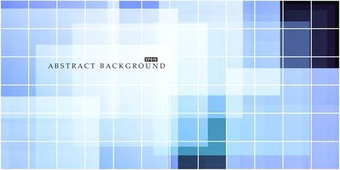 Abstract geometric blue grid background with digital square pattern, modern 库存插图