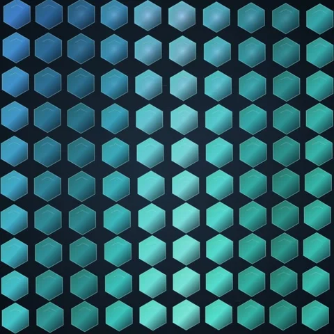 Abstract geometric blue hexagon pattern background design element Stock Footage 345689014
