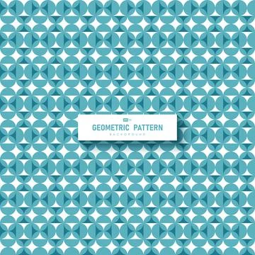 Abstract geometric blue of minimal circle pattern design artwork background. Stock Illustration