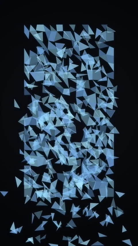 Abstract geometric blue mosaic pattern background texture wallpaper design Stock Footage 345493575