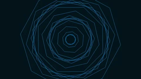 Abstract geometric blue neon lines pattern background for technology display Stock Footage 341059936