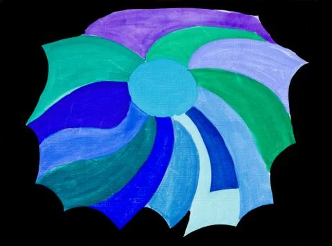 Abstract geometric blue object Stock Illustration