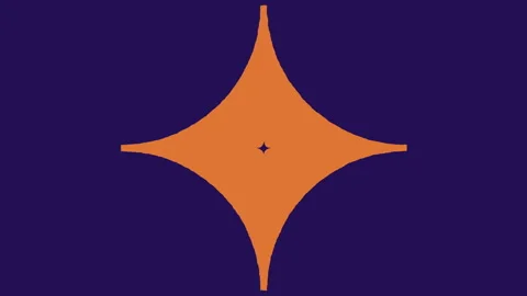 Abstract Geometric Blue Orange Background Loop. Video stock 316847088