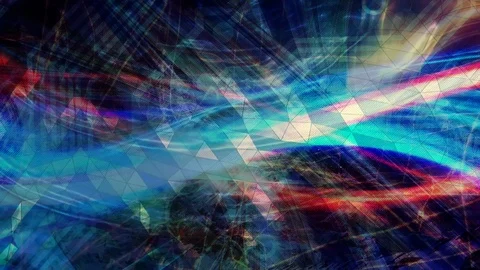 Abstract Geometric Blue Pattern Flowing with Swirling Shapes Stock Footage 112906278
