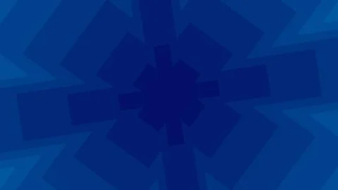 Abstract geometric blue pattern with layered shapes radiating from a central  Иллюстрация
