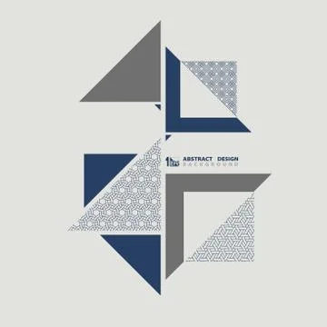 Abstract geometric blue pattern modern decoration design artwork. Stock-Illustration