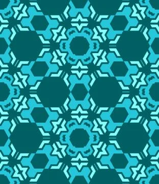Abstract geometric blue seamless pattern. Stock Illustration