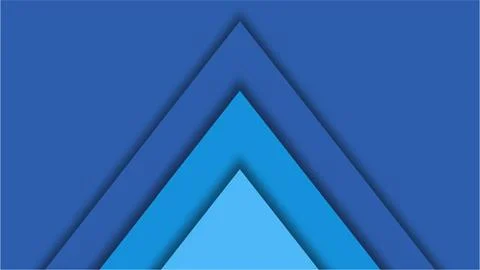 Abstract Geometric Blue Shapes with Depth and Shadows. Stock Illustration