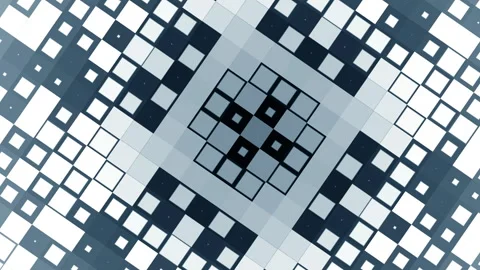 Abstract geometric blue square and diamond grid seamless loop background Stock Footage 328939728