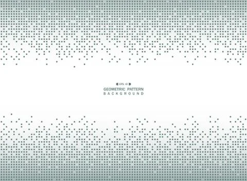 Abstract geometric blue square pattern of big data futuristic background. Stock Illustration