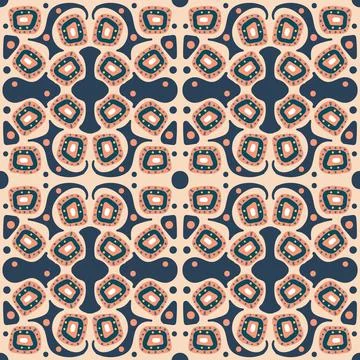 An abstract geometric boho seamless vector pattern Stock Illustration