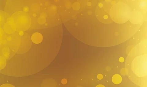 Abstract geometric bokeh gold background, digital technology banner particle Illustrazione stock