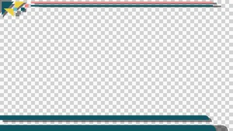 Abstract Geometric Border Design with Transparent Background Stock Illustration