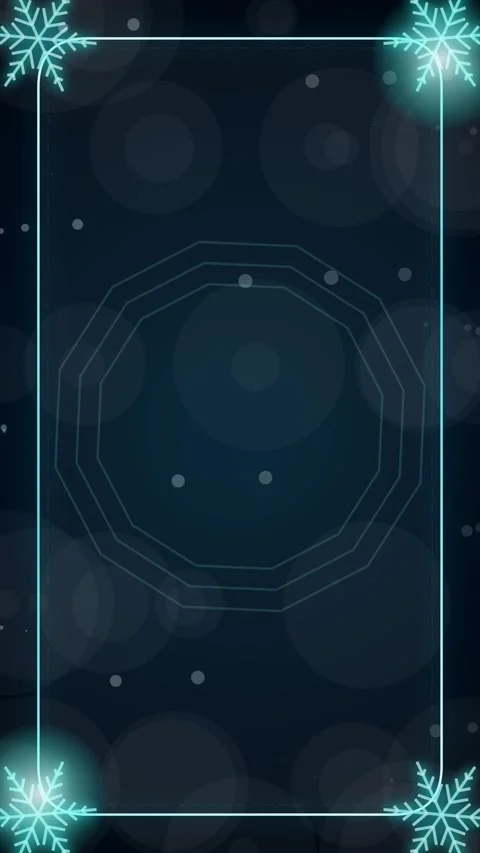 Abstract geometric border frame on dark blue background with bokeh lights Stock Footage 345494021