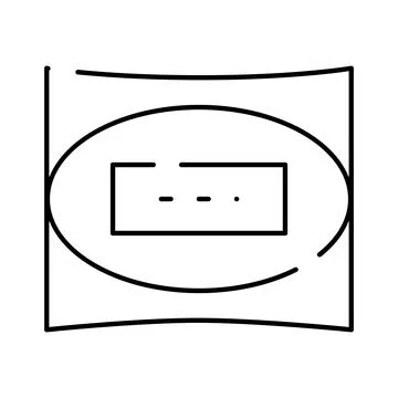 Abstract geometric box frame minimal line art Stock Illustration