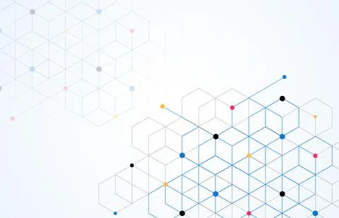 Abstract geometric boxes pattern dot line connection background 스톡 일러스트