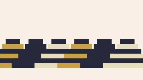 Abstract geometric brick pattern with horizontal stripes on neutral backgroun Stock Illustration
