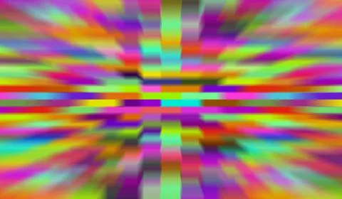 Abstract geometric bright background speed motion effect yellow, green and bl Stock Illustration