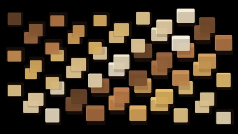 Abstract Geometric Brown Squares Pattern Background Loop with Smooth Motion.. Stock Footage 347793617