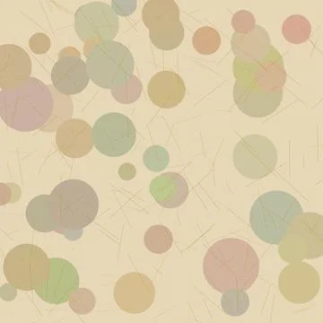 Abstract geometric bubbles pattern with soft pastel colors on neutral backg.. Stock Illustration