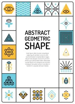 Abstract Geometric Card Illustrazione stock