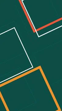 Abstract geometric chart lines in teal with orange, white, and red segments.. Stock Illustration