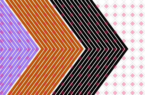 Abstract Geometric Chevron Pattern With Colorful Diagonal Stripes And Retro.. 스톡 일러스트