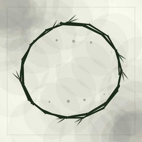 Abstract Geometric Circle with Arrows and Dots on Textured Background Stock Footage 346283686