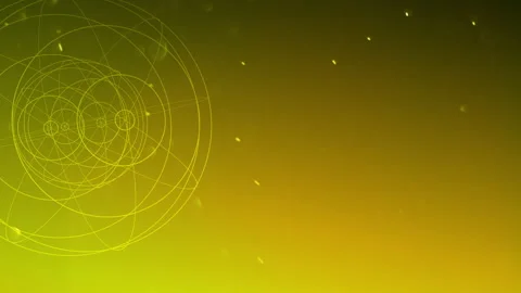 Abstract geometric circle in dark space with fly glitters Video stock 171141779