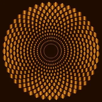 Abstract geometric circle with distortion effect Illustrazione stock