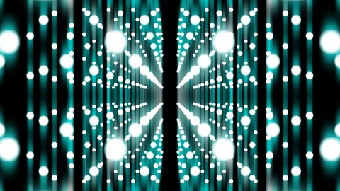 Abstract Geometric Circle dot blue color glowing pattern background zoom in m Stock Footage 92481752