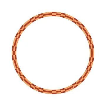 Abstract geometric circle frame vector for graphic design isolated on white.. 库存插图