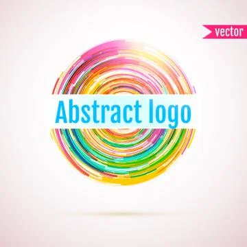 Abstract geometric circle logo with space for your text Stock Illustration