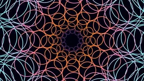 Abstract geometric circle pattern background for dynamic video presentation 動画素材 342092675