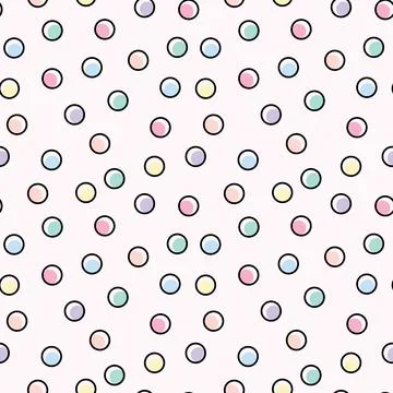 Abstract geometric circle pattern, seamless repeat. イラスト素材