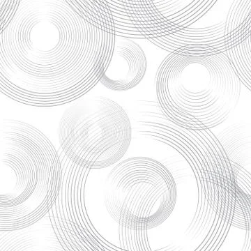 Abstract geometric circle seamless pattern. Line bubble background Illustrazione stock