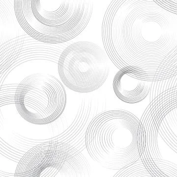 Abstract geometric circle seamless pattern. Line bubble background 스톡 일러스트