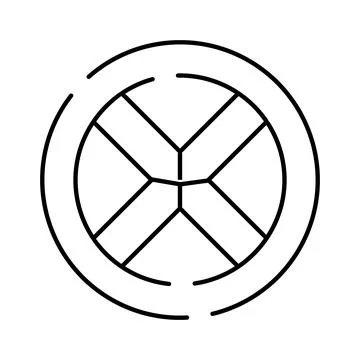 Abstract geometric circle symbol representing interconnectedness and power Stock Illustration