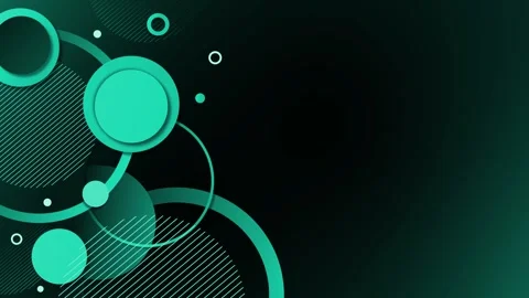 Abstract geometric circles modern glowing shapes and space for text animation Stock Footage 339288488