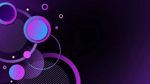 Abstract geometric circles modern glowing shapes and space for text animation Stock Footage 339294003