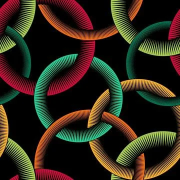 Abstract geometric circles pattern. Seamless vector illustration. Stock Illustration