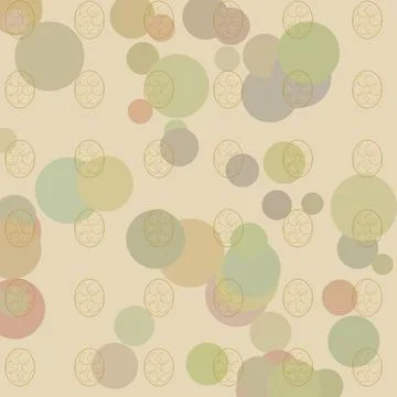 Abstract geometric circles pattern with subtle facial outlines on neutral b.. Stock Illustration