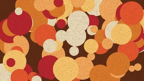 Abstract geometric circles pattern vibrant orange red white background Stock Illustration