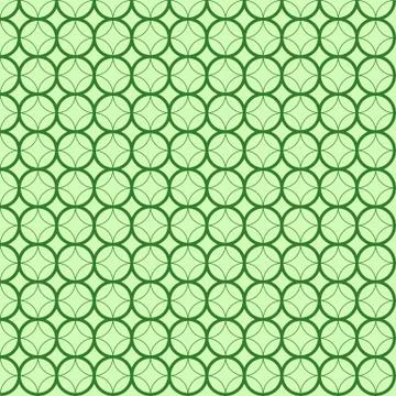Abstract geometric circles seamless pattern green background Stock Illustration