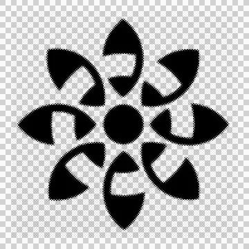 Abstract geometric circular Celtic knot inspired design with flowing interw.. Stock Illustration
