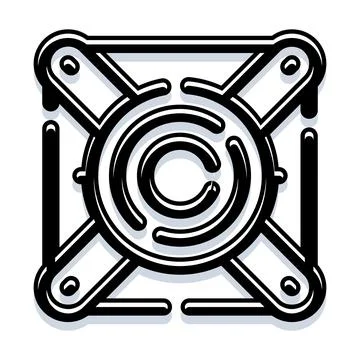 Abstract geometric circular icon with letter c 스톡 일러스트